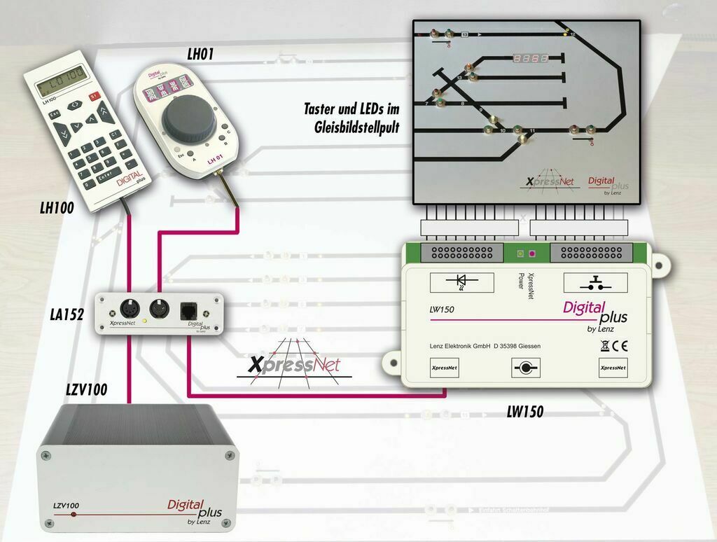 Lenz LB101 FEEDBACK MODULE DCC system track signal occupancy tan 